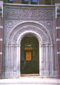 medieval-style stone arch doorway